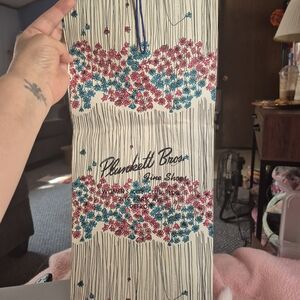 Paper 1940s Plunkett Bros Floral Print Womens Shoe Bag. Park Ave Detroit. USA